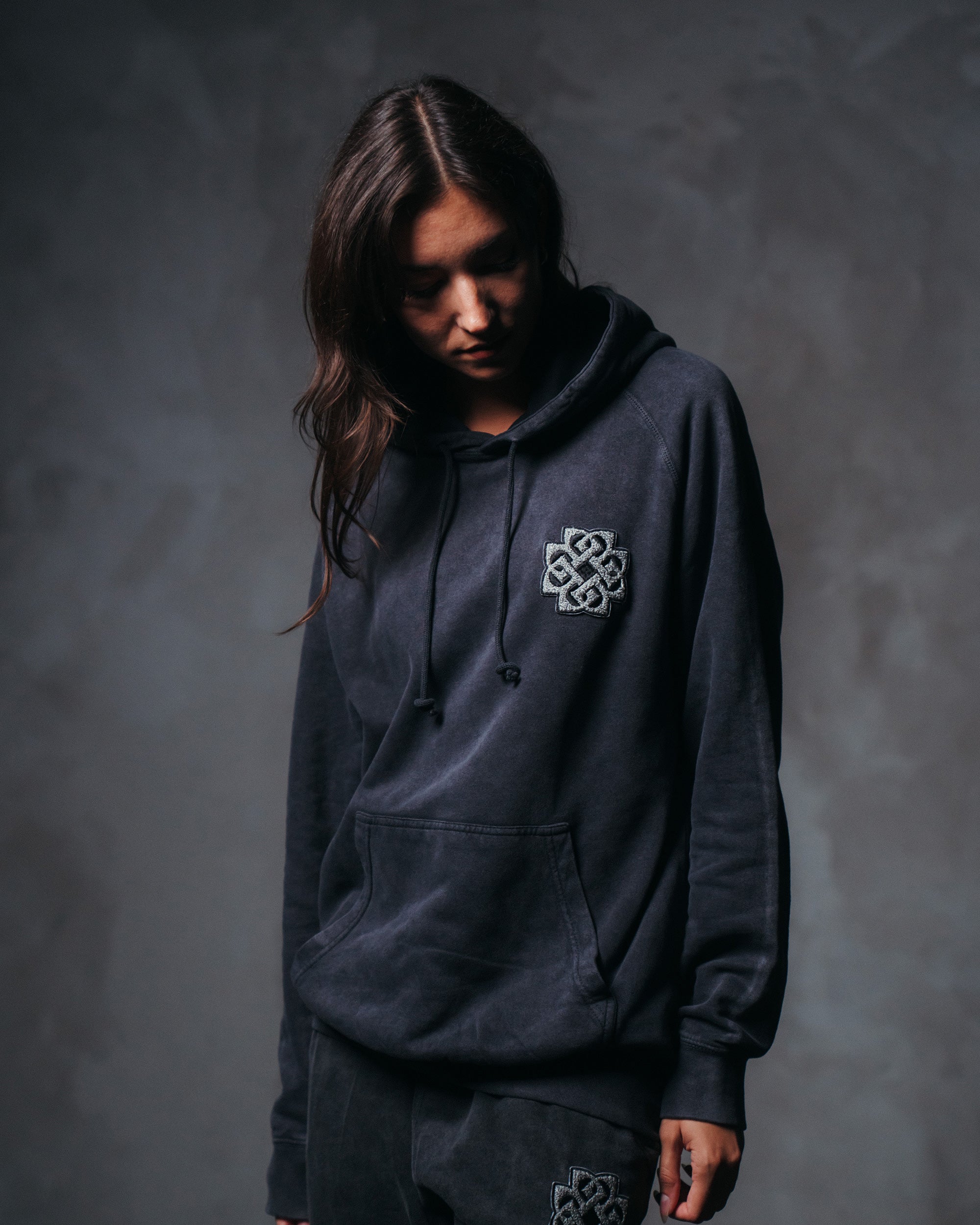 Logo Chenille Black Pullover