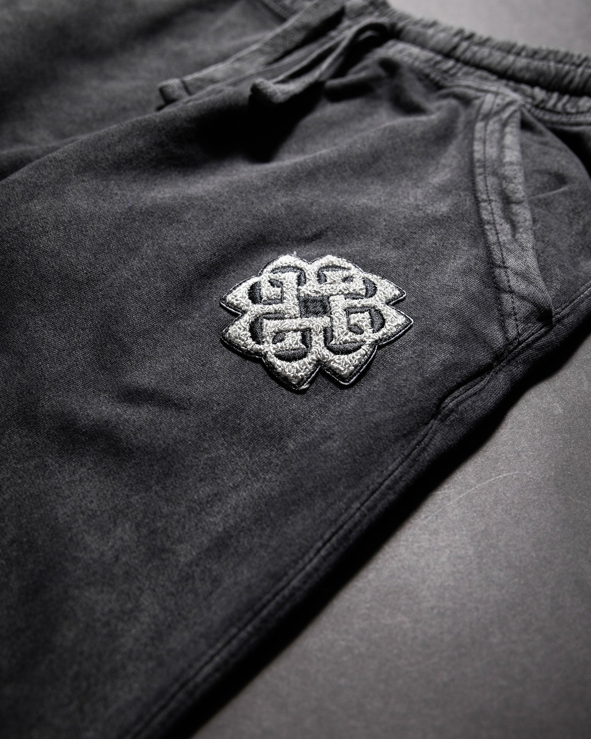 Logo Chenille Black Sweatpants-3