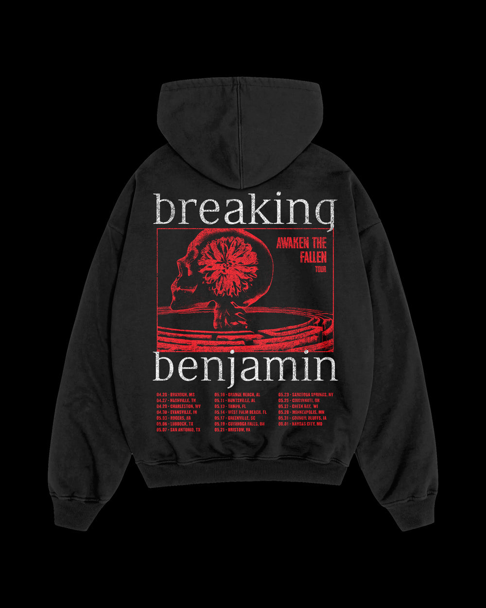 Awaken The Fallen Tour Date Black Hoodie