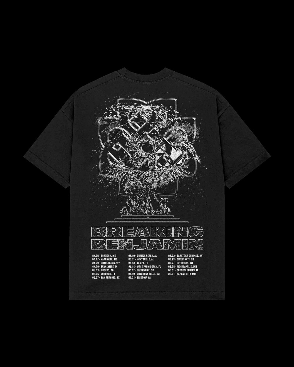 Life Tour Date Black Tee